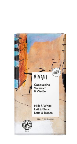 Vivani Cappuccino Schokolade, 100 gr Stück