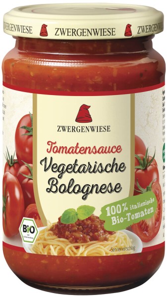 Zwergenwiese Vegetarische Bolognese, 340 ml Glas