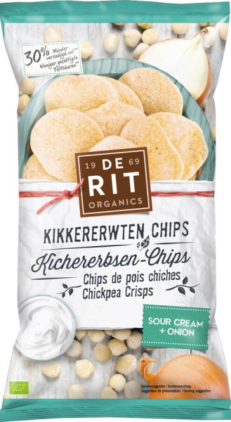 De Rit Kichererbsen-Chips Sour Cream, 75 g Packung