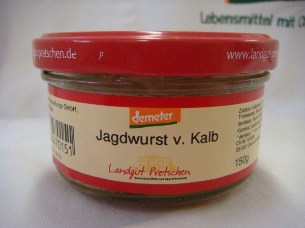 Jagdwurst vom Kalb, im Glas 140g
