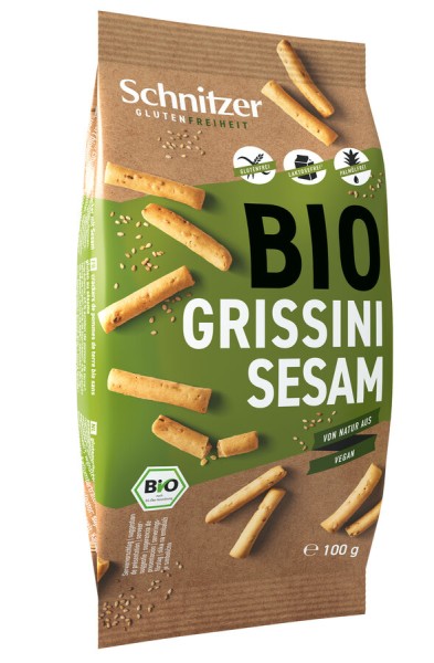 Schnitzer Grissini Sesam, 100 g Packung -glutenfre