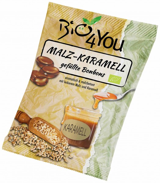 Bio4You Malz-Karamell Bonbon, 75 gr Packung
