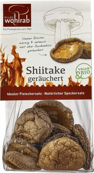 Wohlrab Pilze Shiitake geräuchert, 20 gr Packung