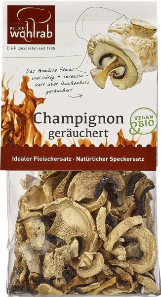 Wohlrab Pilze Champignon geräuchert, 20 gr Packung