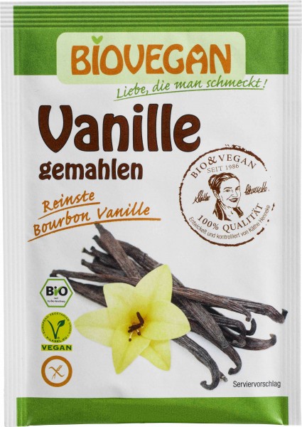 Biovegan Bourbon-Vanille gemahlen, 5 gr Beutel