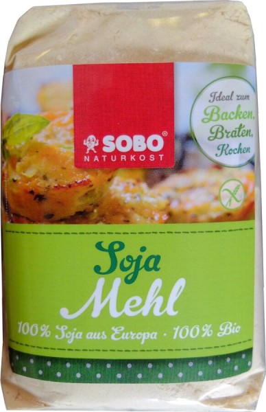 Sobo Sojamehl, vollfett, 250 gr Packung -glutenfre