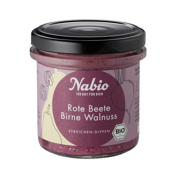 Nabio Rote Beete Birne Walnuss, 135 gr Glas