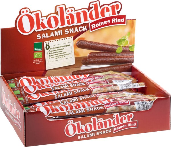 Ökoland Salami-Snack Rind, 25 gr Stück
