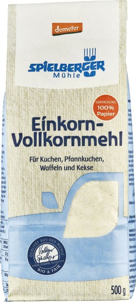 Spielberger Einkorn-Vollkornmehl, 500 gr Tüte