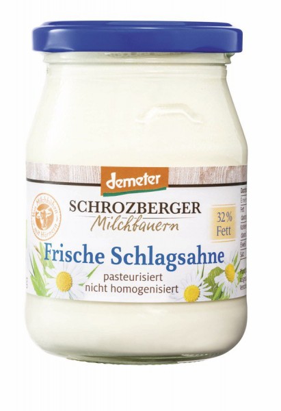 Schrozberg Milchbauern Schlagsahne, 250 gr Glas