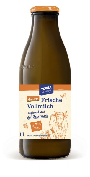 TERRA Vollmilch, Flasche 3,7% 1Ltr