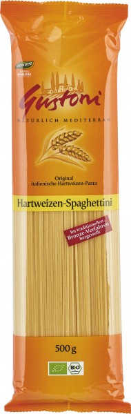 Hartweizen-Spaghettini, bronze, 500 gr Packung -hell-