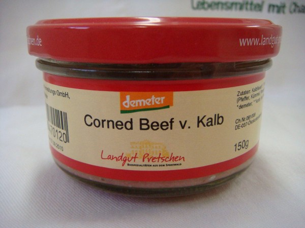 Corned Beef vom Kalb, pur, im Glas 150g