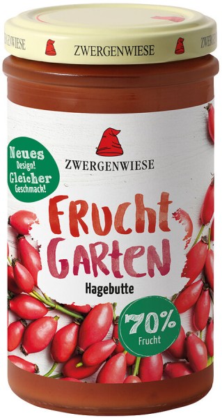 Zwergenwiese FruchtGarten Hagebutte, 225 gr Glas -
