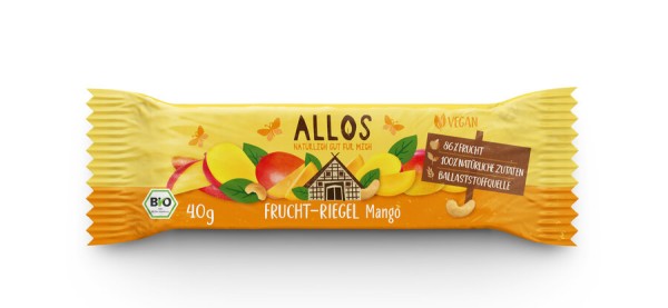 Allos Frucht-Riegel Mango, 40 g Stück