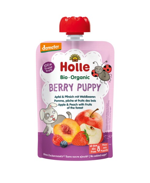 Holle Berry Puppy Apfel &amp; Pfirsich mit Waldbeeren,