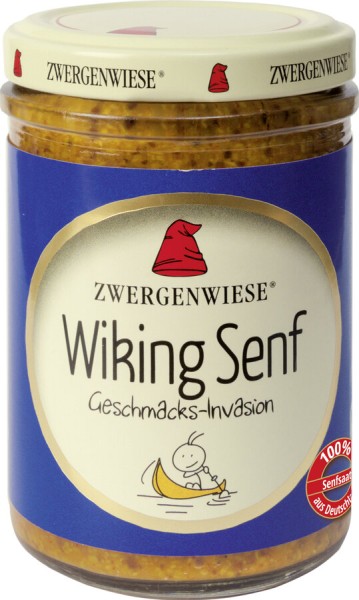 Zwergenwiese Wiking Senf, 160 ml Glas