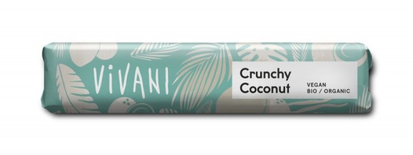 Vivani Crunchy Coconut Schokoriegel, 35 gr Stück