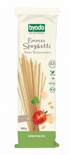 byodo Emmer Spaghetti, 500 gr Packung