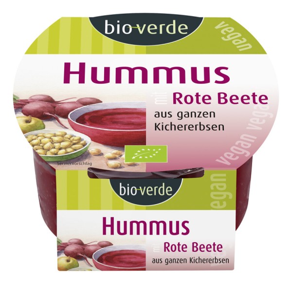 bio-verde Hummus Rote Beete, 150 gr Becher