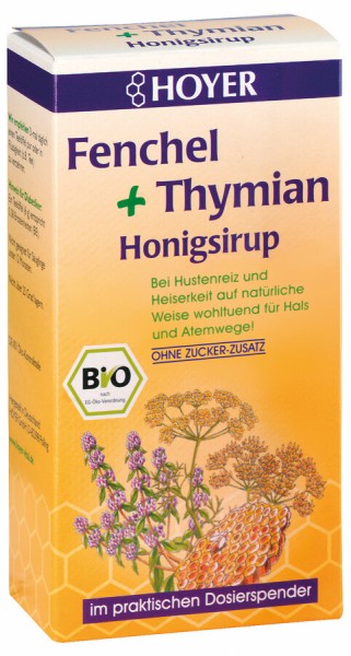 Hoyer Fenchel &amp; Thymian Honigsirup, 250 gr Spender