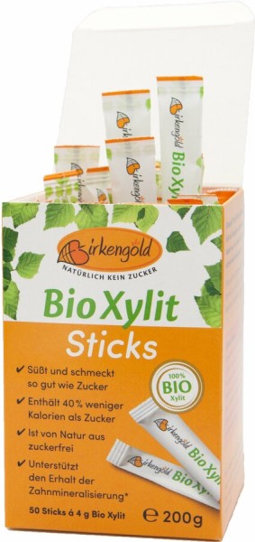 Birkengold Xylit Sticks, 50x4gr, 200 gr Packung