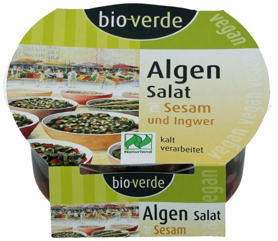 Erlebe mit dem bio-verde Algen-Salat, angereichert mit Sesam und Ingwer, eine Geschmacksexplosion der besonderen Art. Dieses 100g Geschmackswunder ist eine Hommage an die asiatische Küche und bietet dir eine perfekte Balance aus Algen und aromatischen Gewürzen. Ob als innovative Vorspeise oder als Snack für zwischendurch – dieser Salat verspricht ein unvergessliches Geschmackserlebnis und bringt eine frische Brise in deine Küche. Ideal für Feinschmecker, die auf der Suche nach neuen Geschmackserlebnissen sind.
