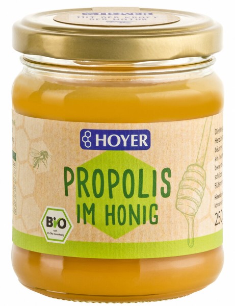 Hoyer Propolis im Honig, 250 gr Glas