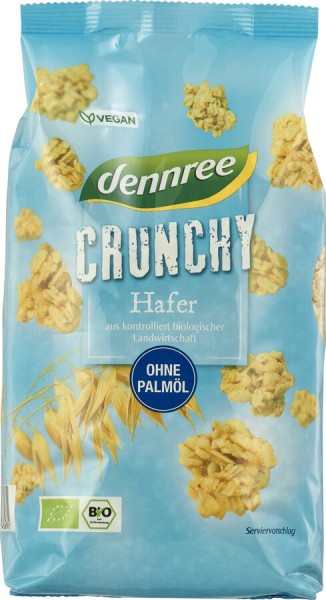 dennree Hafer Crunchy, ohne Palmöl 750 gr Packung