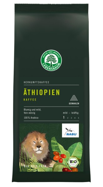 Lebensb Äthiopien Kaffee, gemahlen, 250 gr Packung