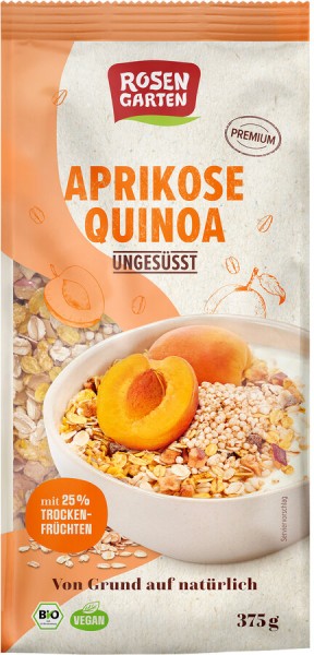 Rosengarten Aprikose-Quinoa Müsli, 375 gr Packung
