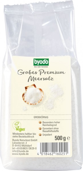 byodo Grobes Premium Meersalz, 500 gr Packung