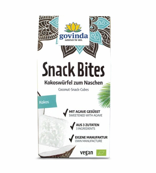 Govinda Snack Bites Kokos, 100 gr Packung