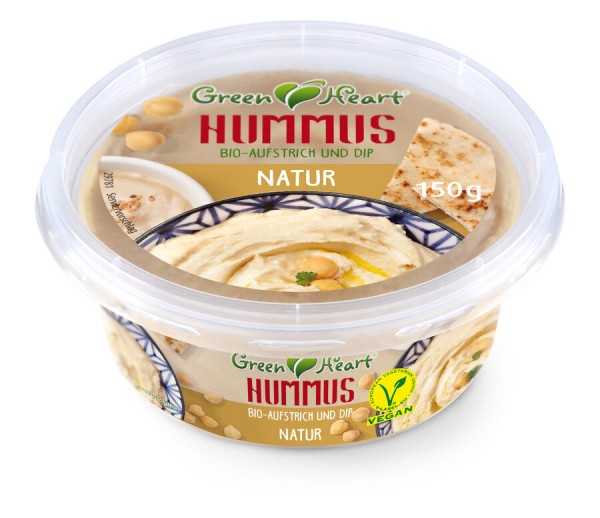 Greenheart-Premiums Hummus Natur, 150 gr Becher