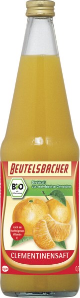 Beutelsbacher Clementinen Direktsaft, 0,7 ltr Flas