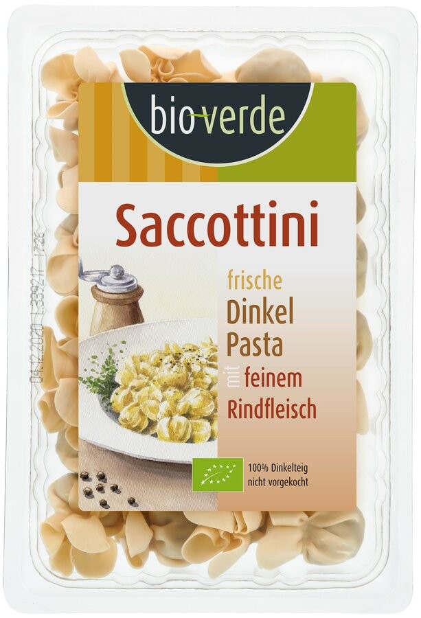 Mit den bio-verde Dinkel Saccottini erlebst du ein außergewöhnliches Geschmackserlebnis, das deine Liebe zu Nudeln auf ein neues Level hebt. Diese feinen Dinkel-Pasta-Säckchen überzeugen durch ihren kräftigen, leicht nussigen Geschmack. Perfekt für alle, die nach einer geschmackvollen Abwechslung in ihrer Küche suchen. Ob als raffinierte Beilage oder als Hauptgericht – diese Dinkel Saccottini sind ein kulinarisches Highlight, das deine Mahlzeiten bereichert.