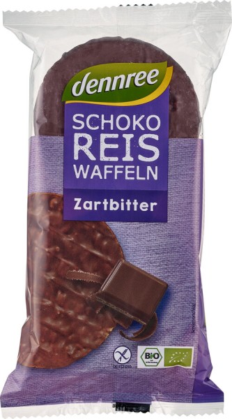 dennree Schoko-Reiswaffeln Zartbitter, 100 gr Pack