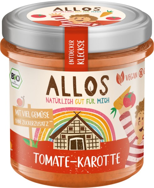 Allos Entdeckerkleckse Tomate Karotte, 140 gr Glas