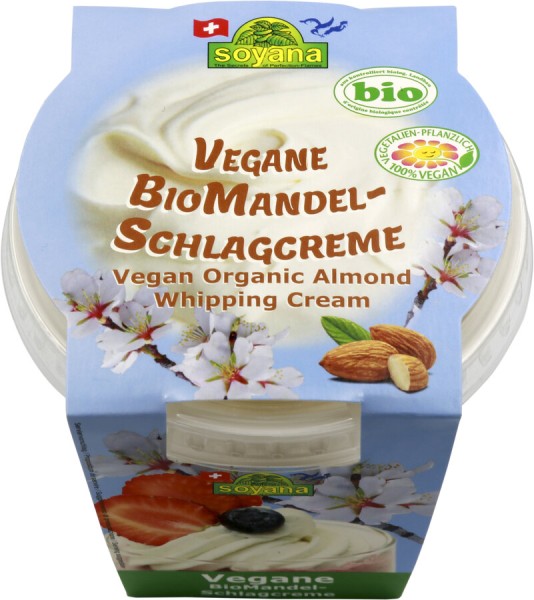 Soyana Vegane Mandel-Schlagcreme, 250 gr Becher