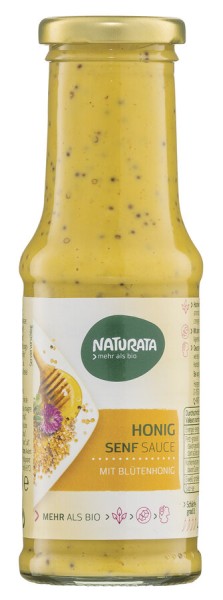 Naturata Honig Senf Sauce, 0,21 L Flasche