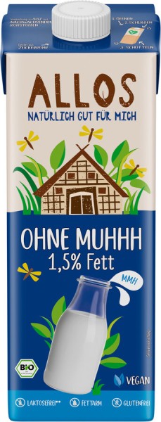 Allos Ohne Muhhh Drink, 1 ltr Packung 1,5% Fett