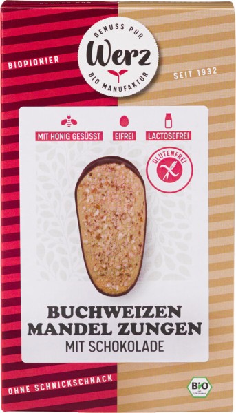 Werz Buchweizen-Mandel-Zungen, 150 g Packung -glut