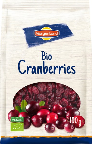Morgenland Cranberries, mit Apfelsüße, 100 gr Pack