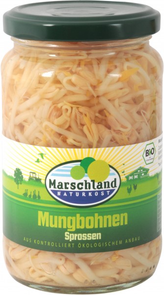Marschland Mungbohnensprossen, 330 gr Glas (175 gr