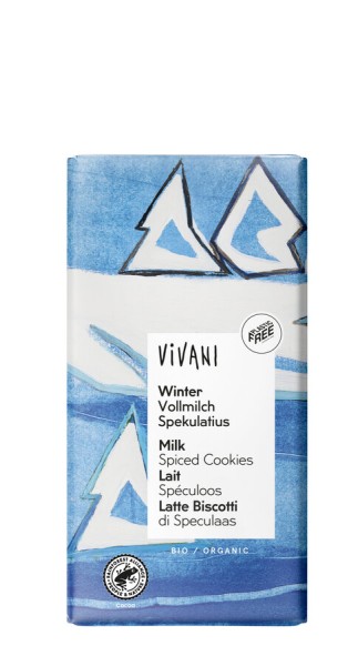 Vivani Winter Schokolade Spekulatius, 100 g Stück