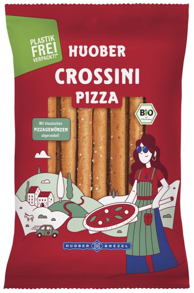 Huober Brezel Crossini Pizza, 100 g Packung