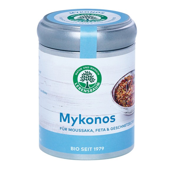 Lebensb Mykonos, für Gyros und Feta, 65 gr Dose