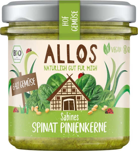 Allos Hof-Gemüse Sabines Spinat-Pinienkerne, 135 g