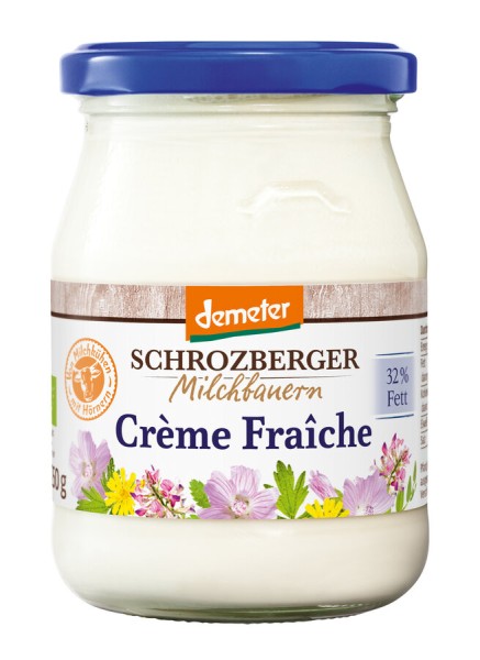 Schrozberger Milchbauern Creme Fraiche, 250 gr Gla