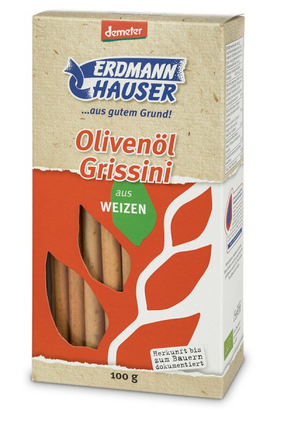 ErdmannHAUSER Getreideprodukte Grissini mit Oliven
